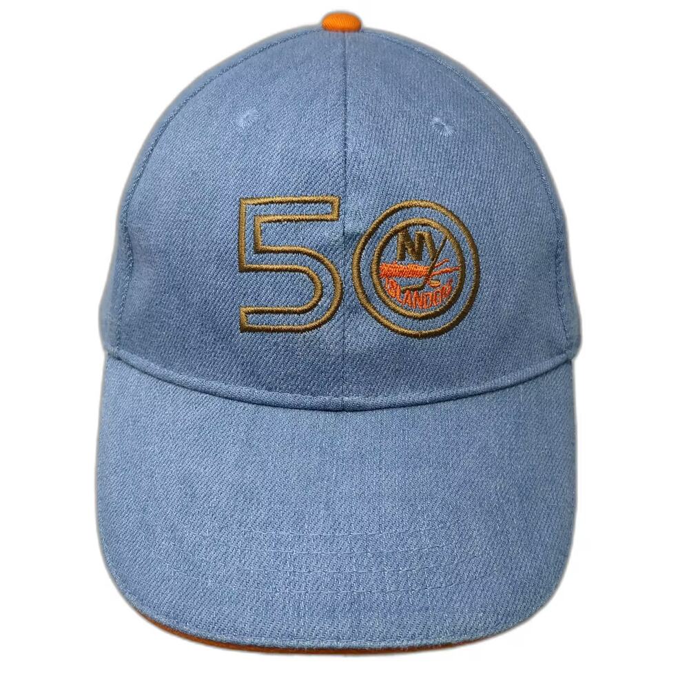 BWM Global NY Islanders 50th Anniversary Blue Baseball Cap One Size Hat Hockey